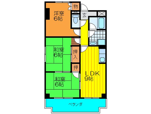 クレ－ル白鳩の物件間取画像